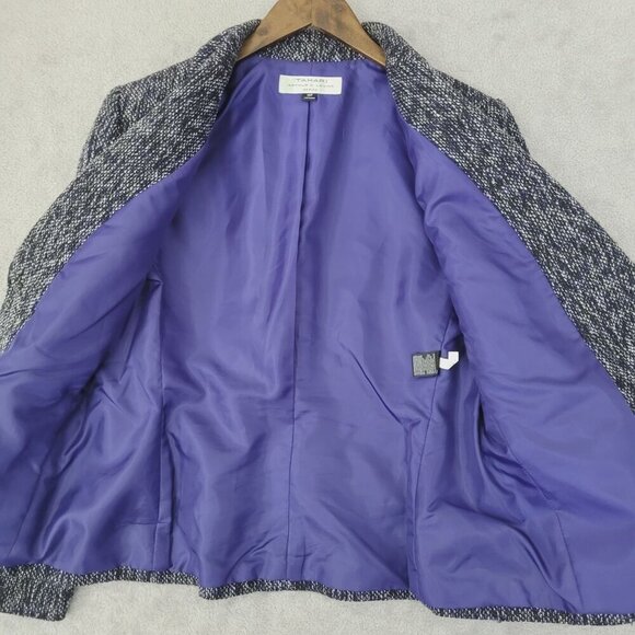 Tahari Arthur S. Levine Petite 12P Womens Tweed Blazer Jacket   JPT - Picture 7 of 8